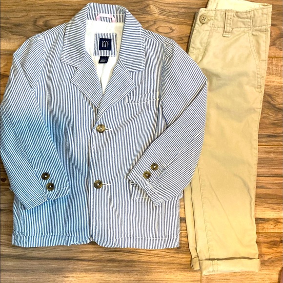 GAP Other - Gap searsucker double button jacket chino bundle